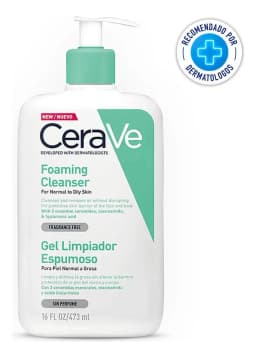 CeraVe Gel Limpiador Espumoso Piel Normal a Grasa (473 ml)