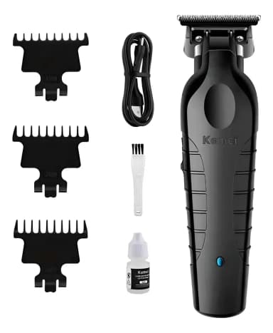 Kemei KM-2299 cortadora de pelo inalámbrica de barbería con 3 cabezales
