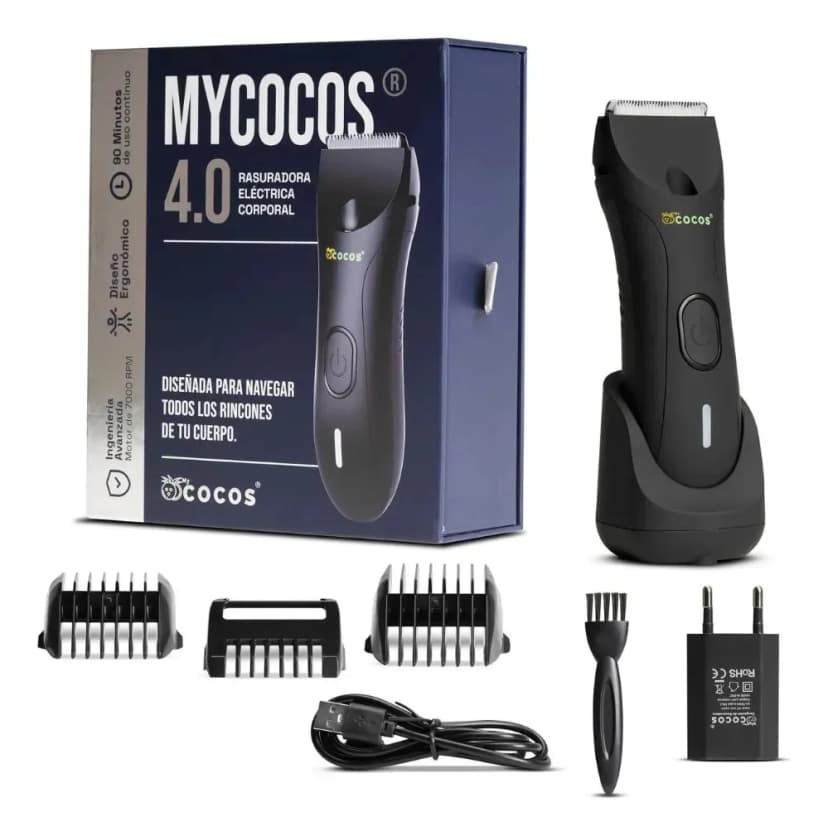 Mycocos 4.0 Rasuradora Eléctrica Corporal Negra